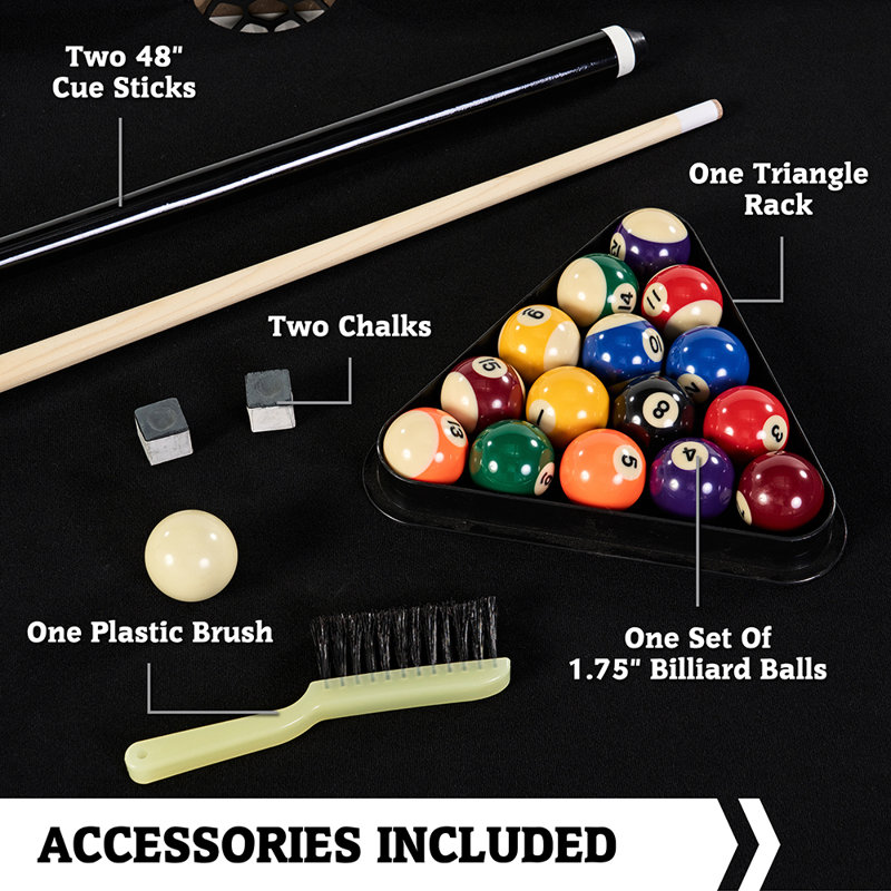 Hall Of Games 66" Apex Billiard Table With Ball And Cue Stick Set