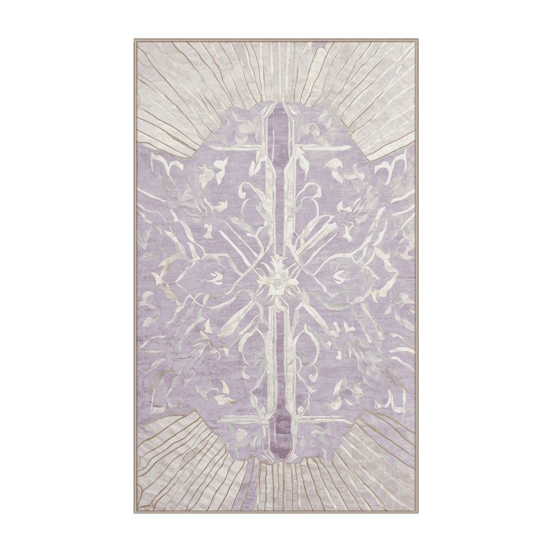 Tapis beige lavable à la machine, Rectangle 5 pi x 7 pi