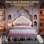 UK Single & Double Upholstered Princess Bed With LED Crown Headboard, Pink & White Velvet-1159510456