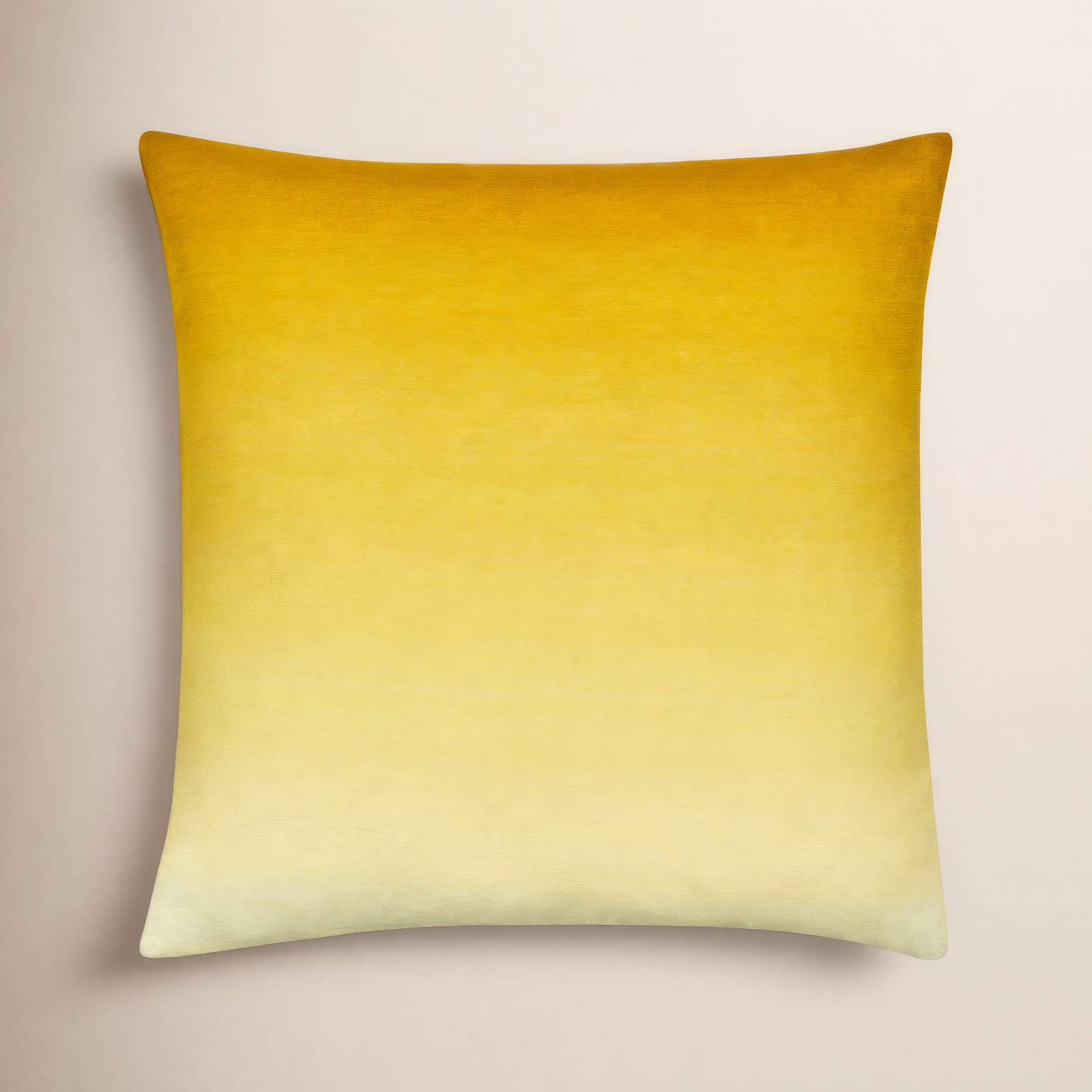 Deadra Ombre Linen Throw Pillow, Mustard, 18" x 18", Polyester/Polyfill