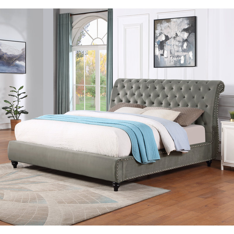 Lit-bateau tapissier Gabreilla Cerderia, Grand