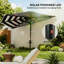 Petit parasol de balcon UPF 30+, demi-parasol de patio extérieur, demi-parasol ventilé avec manivelle, parasol de porche