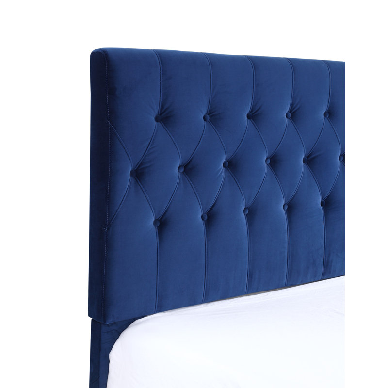Lit tapissier, Blue, Simple
