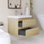 Meuble-lavabo mural simple avec plateau en résine intégré blanc-2042215559-2042215557