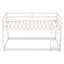 Lit simple superposé simple au-dessus d'un lit simple avec échelle, blanc-236801527