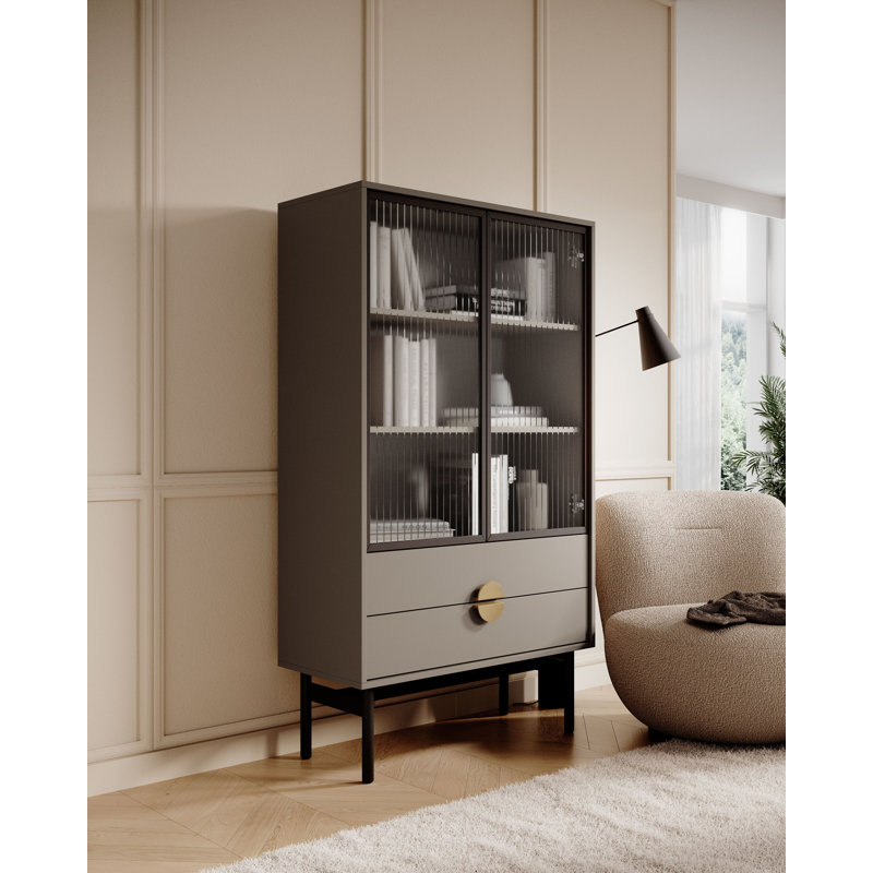 Anylia Display Cabinet, Beige
