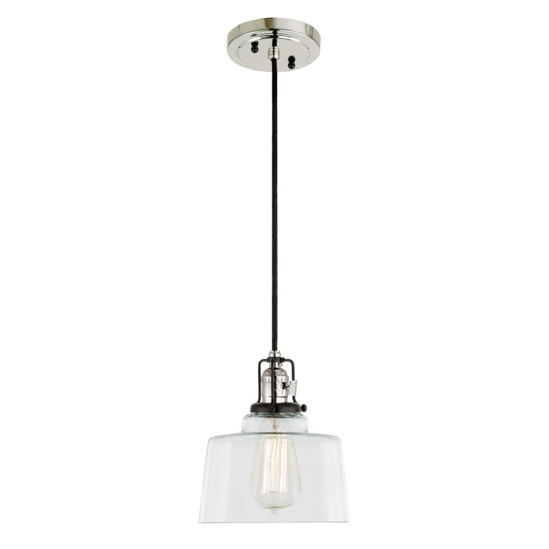 Branton 1 - Light Single Pendant, Polished Nickel
