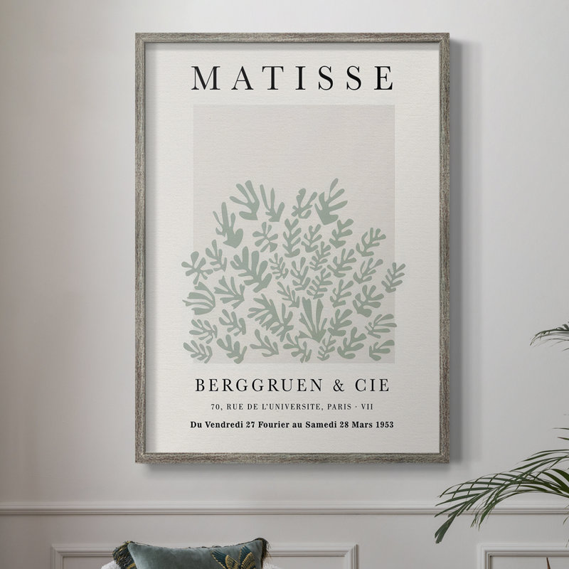 Matisse CLxx III, reproduction d'art encadrée - bois massif, H 21 po x l 17 po