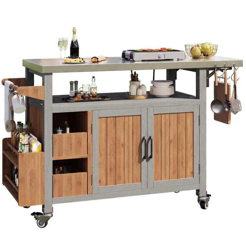 Mobile Garden Cabinet Grill Cart