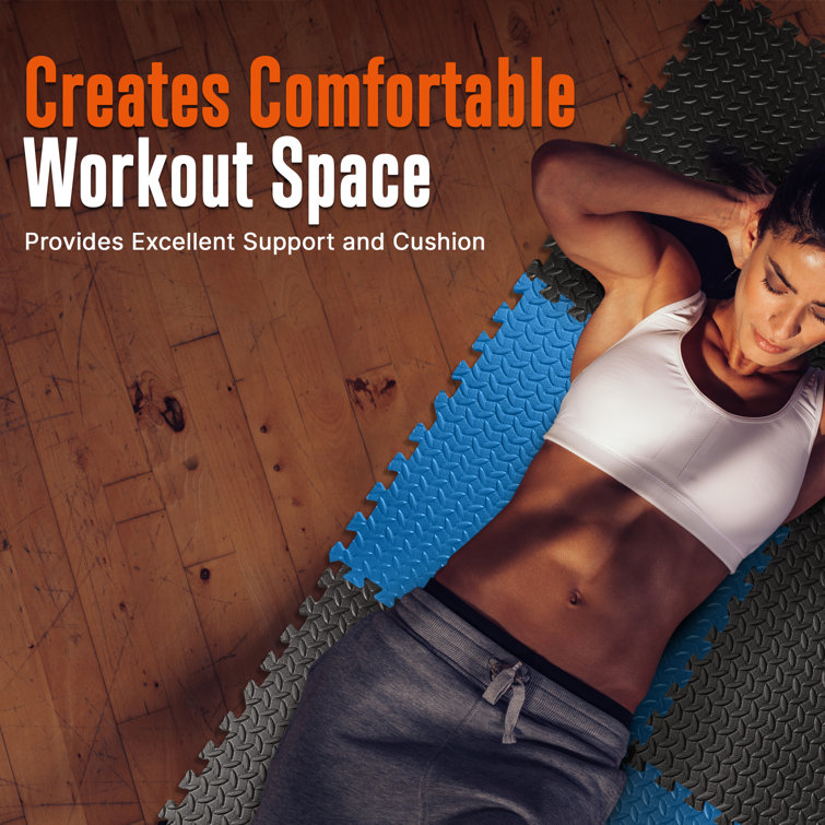 6PCS Puzzle Exercise Floor Mats Workout Gym Equipment EVA Foam Mat