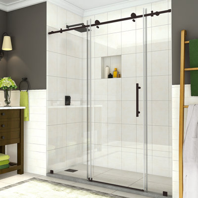 Coraline 72" x 76" Single Sliding Frameless Shower Door
