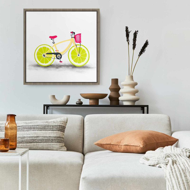 «Lime Wheel Bike - Loisirs», toile de fond illustrée