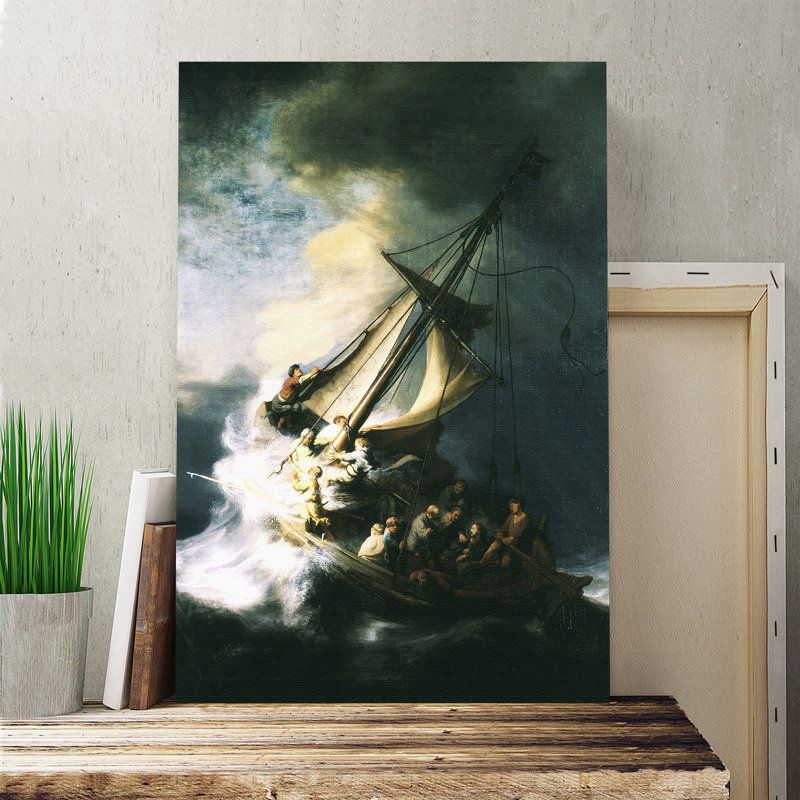 The Storm of the Sea of Galilee by Rembrandt - Wrapped Canvas, 50cm H x 35cm W