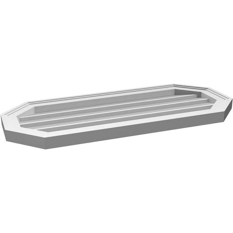 Évent horizontal gondole allongé en surface octogonal Signature, H 14 po x l 32 po x P 1,5 po