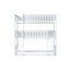Lit simple superposé simple en bois d'hévéa blanc détachable avec échelles et barrières de sécurité pour chambre à coucher, taille triple, fabriquée en-1943912228