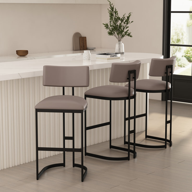 Tabouret de bar Juno, Taupe, Tabouret de bar (siège d'une hauteur de 30 po)