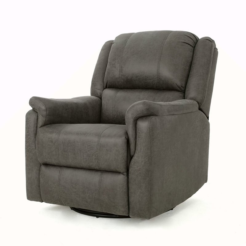 Fauteuil inclinable coulissant avec pivot, Microfibre grise