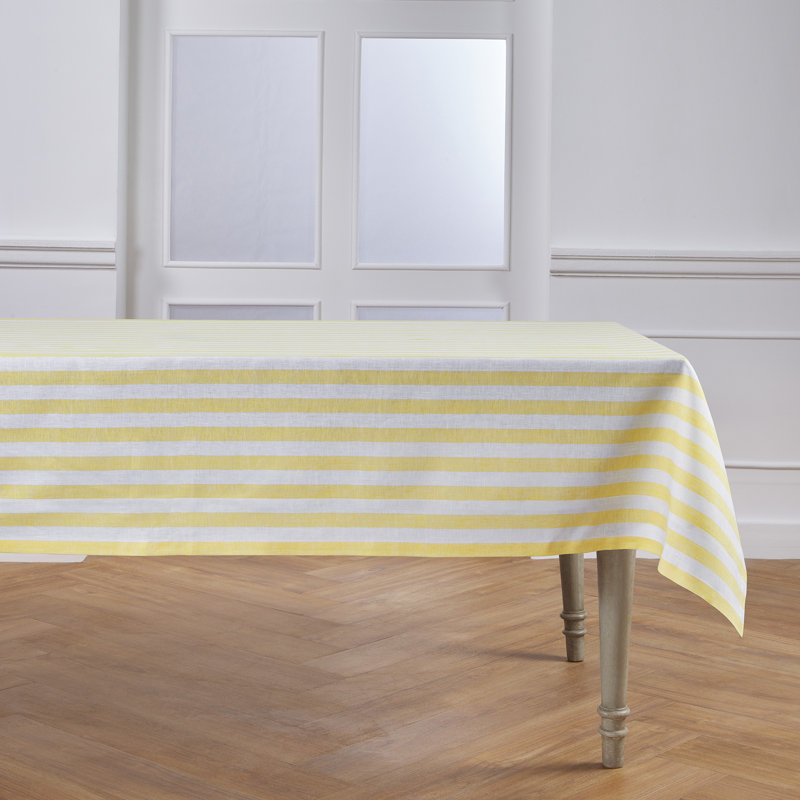 100% Pure Linen Tablecloth - Fete, 90" L x 60" W, Pine Green