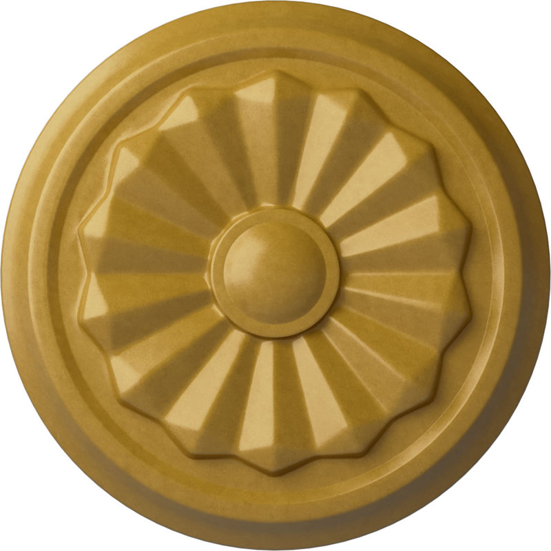 Médaillon de plafond Endurathane Olivia, 7 7/8 po x P 1 1/8 po (convient aux auvents jusqu'à 3 1/2 po), Or iridescent