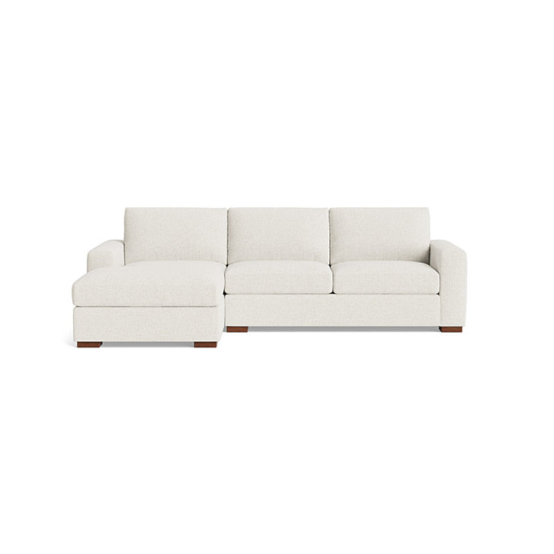 Couch Potato Chaise Sectional, Left Hand Facing, Performance Weave - Aubergine