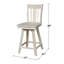 Derene Swivel Solid Wood Counter Stool-43743875