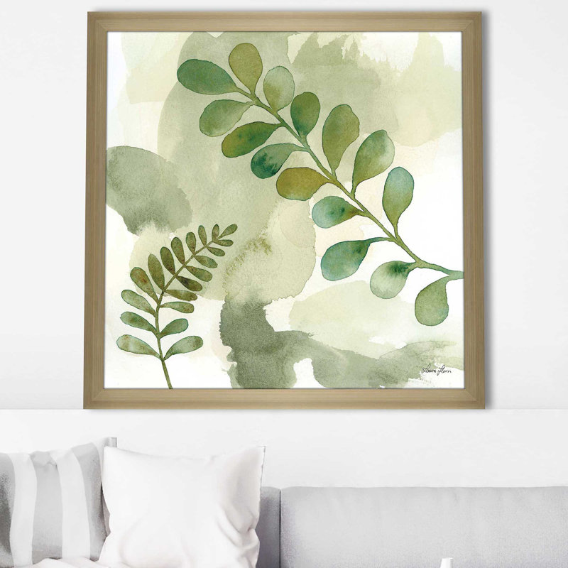 «Woodland Walk III (Square)» par Laura Horn, reproduction, Encadrement champagne, H 25,5 po x l 25,5 po x P 1 po