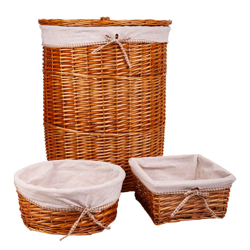 Wicker Laundry Set