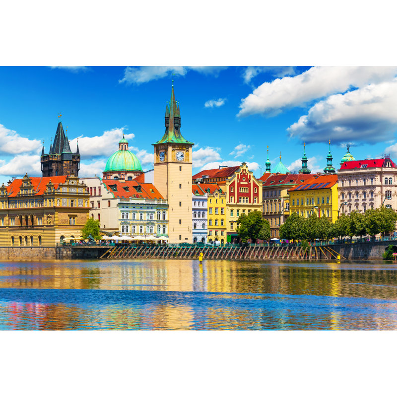 Pemberville Old Town In Prague - Wrapped Canvas Print, 30cm H x 46cm W x 3.8cm D