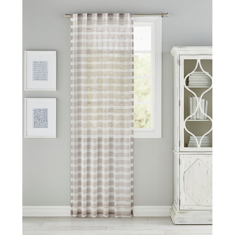 Rideau en polyester Tamio, Naturel, l 50 po x L 96 po