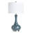 28.75" Glass Table Lamp With White Shade