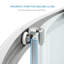 Portes de coin néo-rondes transparentes en nickel satiné L 34 po x l 34 po x H 72,83 po Breeze Quadrant-133488432