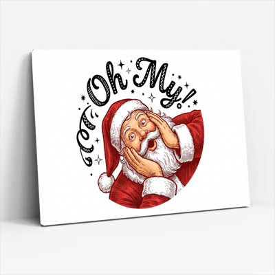 Père Noël Oh My Toile tendue sur toile tendue, ensemble de 1