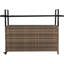 Outdoor Drink Counter With Wheels And Stylish Glass Top - Brown For Garden Poolside Snack Table Elegant Poolside,