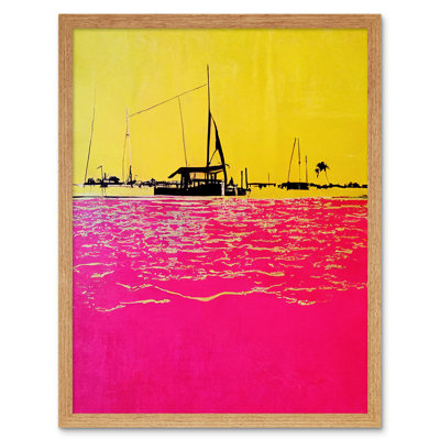 Modern Abstract Seaside Port Colour Blocking - Print