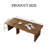 Mid Century Modern Wood Coffee Table For Living Room, Free Adjustable Side Table, Set of 2-2057872134