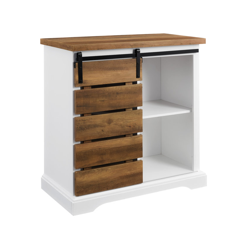 Vanderhoff 81.2cm Sideboard, White/Reclaimed Barnwood
