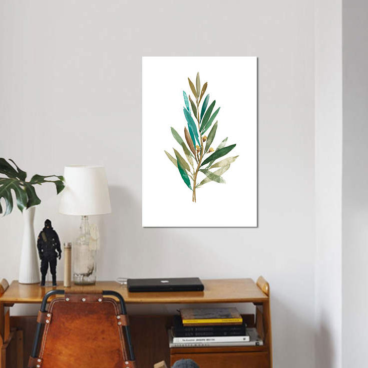 Olive III par Asia Jensen - reproduction d'art sur toile tendue, H 12 po x l 8 po x P 0,75 po, Toile tendue, Pas de tapis