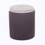 Repose-pieds deux tons avec rangement ou tabouret de coiffeuse, brun
