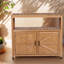 Table de bar d'extérieur et d'intérieur avec grand espace de rangement, conception à lattes pour sophistication, bois de sapin de haute qualité, buffet en bois de 38,09 po de hauteur, aspect classique et solide