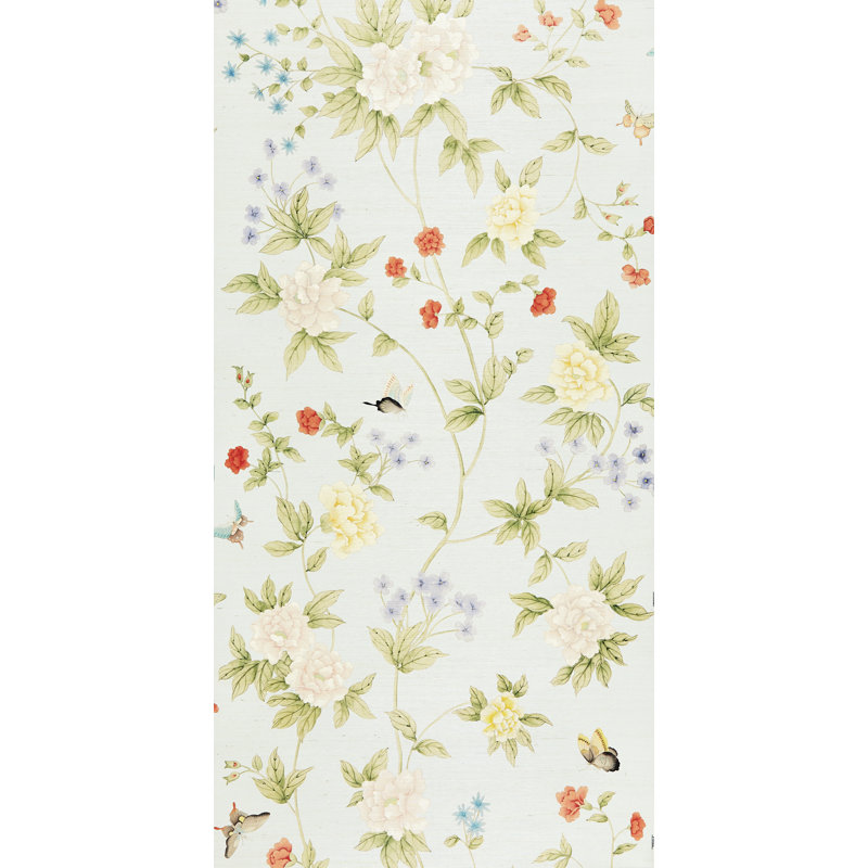 Luoyang Floral Non-Pasted Wallpaper Roll, Sky