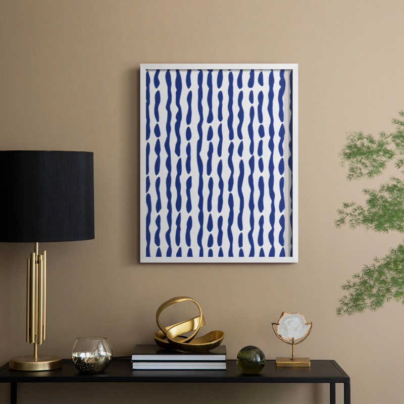 Abstract CDXLIII Framed Print - Ready To Hang , 10" H x 8" W, White