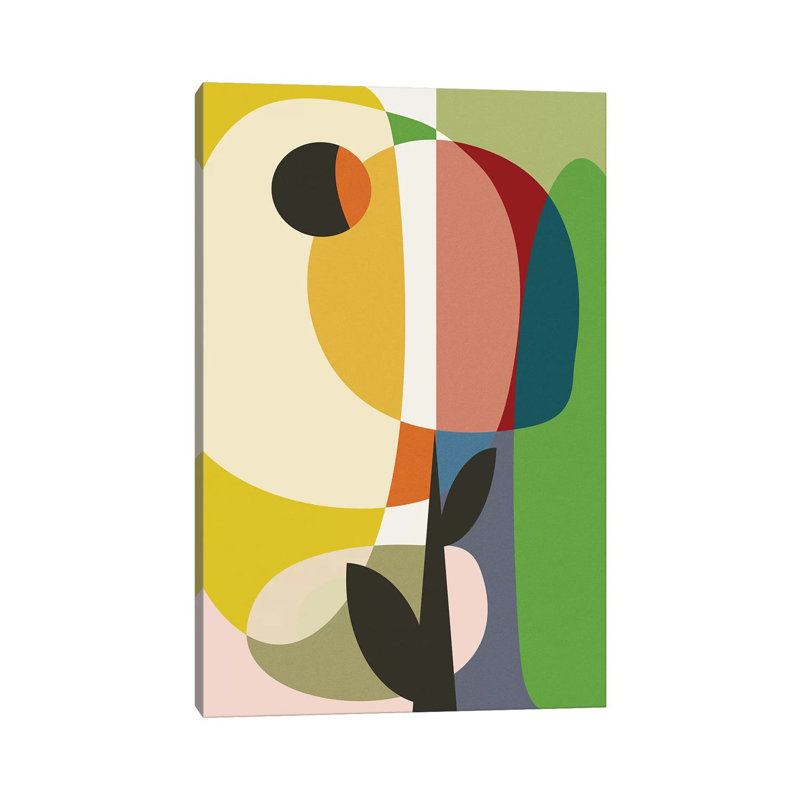 «Mid Century Garden II» par Ana Rut Bré - impression d'art graphique, H 48 po x l 32 po x P 1,5 po, Toile tendue, Aucun mat