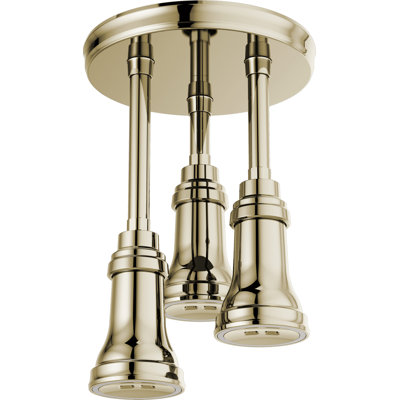 Luminaire suspendu avec pomme de douche à pluie double H2Okinetic®