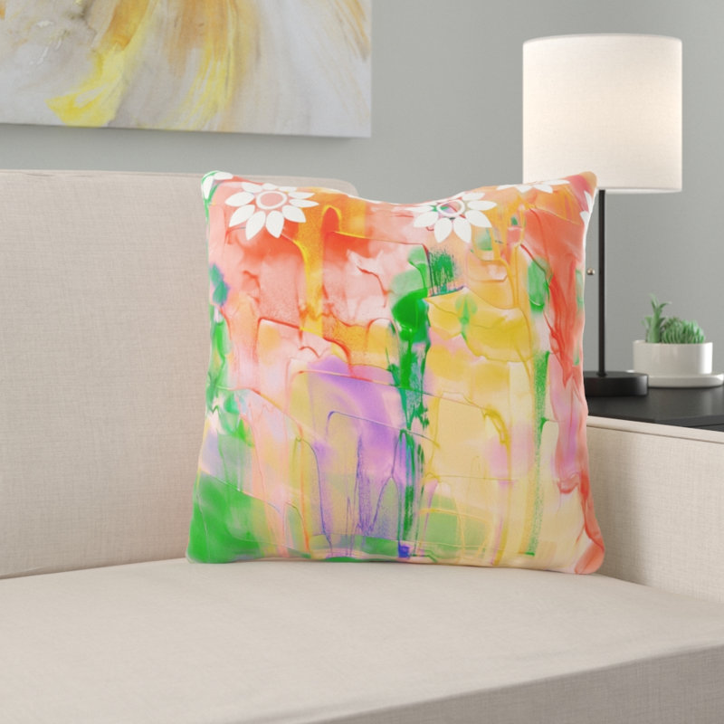 Coussin watercolour Waitsburg, Microsuède, Intérieur