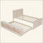 Lit plateforme en bois avec lit gigogne escamotable, armoire de rangement-129743605-129743603