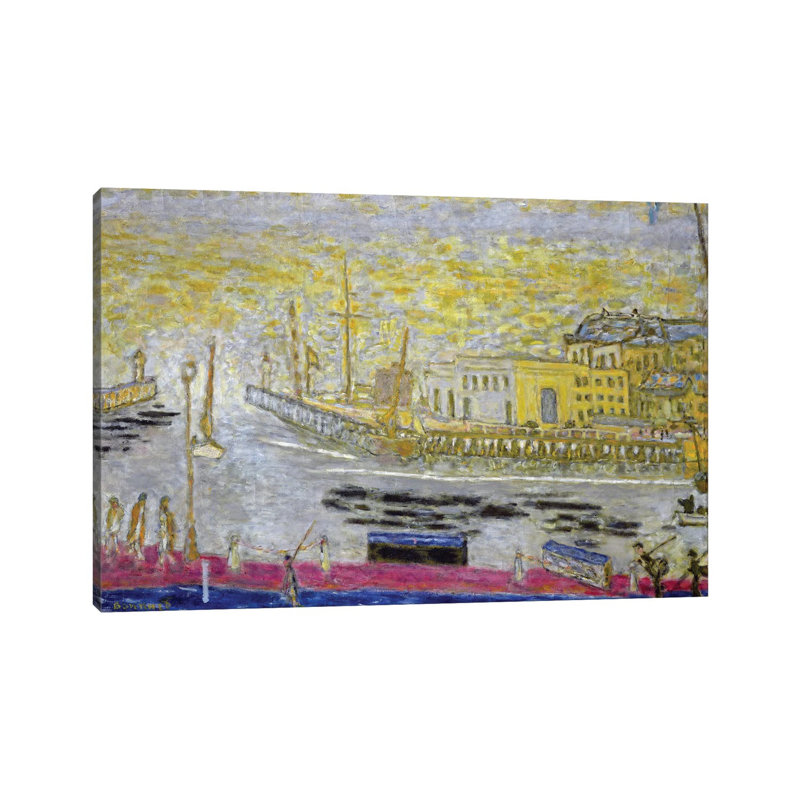 Trouville, The Exit To The Port, 1938-45 by Pierre Bonnard - Wrapped Canvas Print