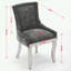 Ensemble de 2 chaises en chenille avec pieds courbés et garniture de rivets-800057497