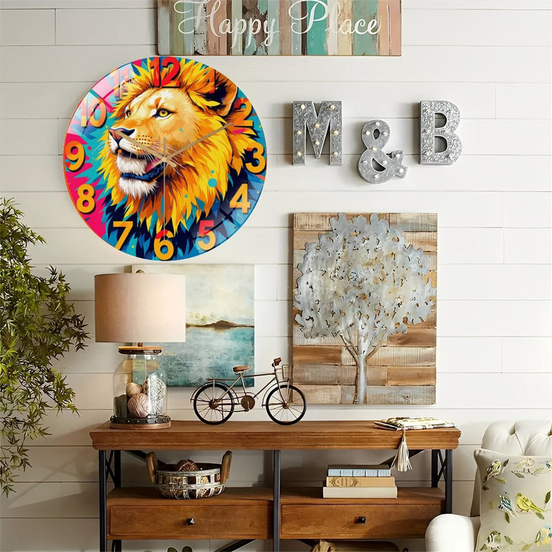 Horloge murale Lion