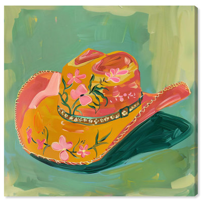 Wildboy Cowboy Hat, toile tendue décorée par Art Remedy