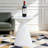 Outdoor Marble Banded Texture Speckled MGO Pedestal Patio Side Table